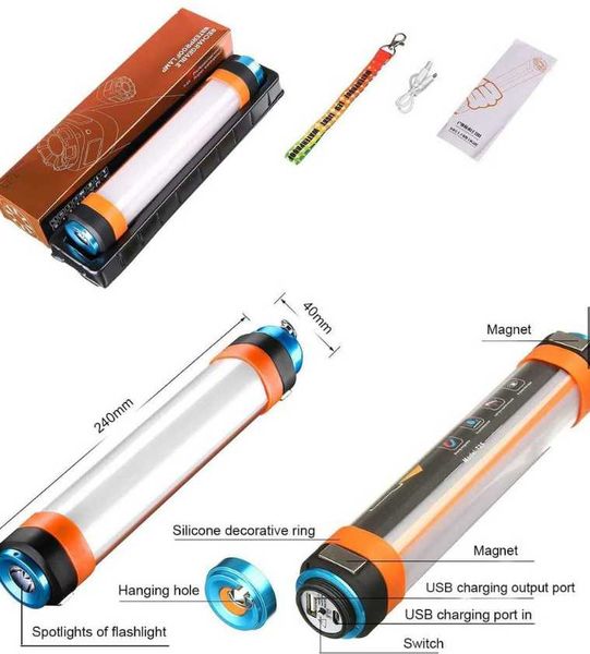 portable outdoor lamp led camping light usb rechargeable waterproof multi-function survival kits hiking fishing lanterns
portable outdoor lamp led camping light usb rechargeable waterproof multi-function survival kits hiking fishing lanterns