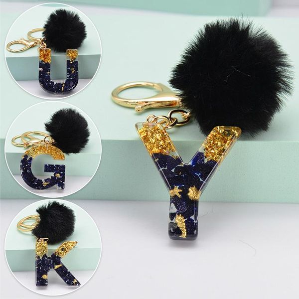 keychains 1pc black pompom letter keychain english alphabet keyring glitter gradient resin car mirror accessory women handbag charms, Silver
keychains 1pc black pompom letter keychain english alphabet keyring glitter gradient resin car mirror accessory women handbag charms, Silver