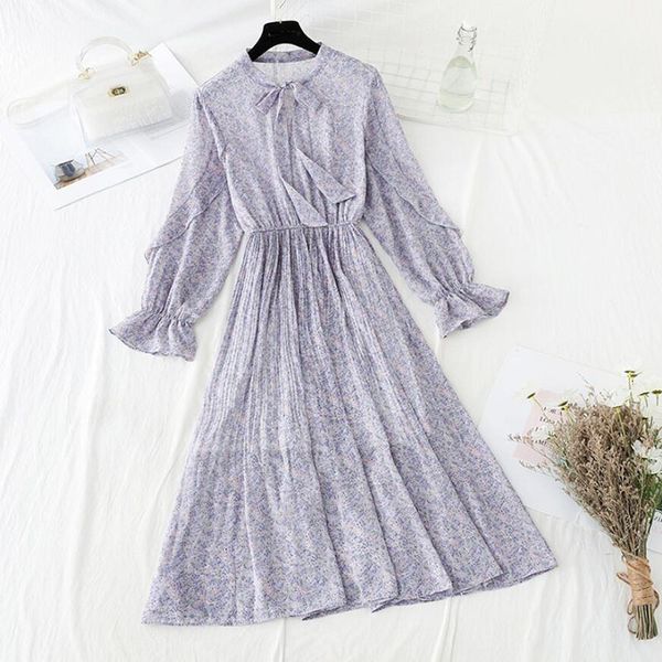 dresses 2021 spring floral print chiffon elastic waist elegant party midi vestidos femme casual long sleeve women, Black;gray
dresses 2021 spring floral print chiffon elastic waist elegant party midi vestidos femme casual long sleeve women, Black;gray