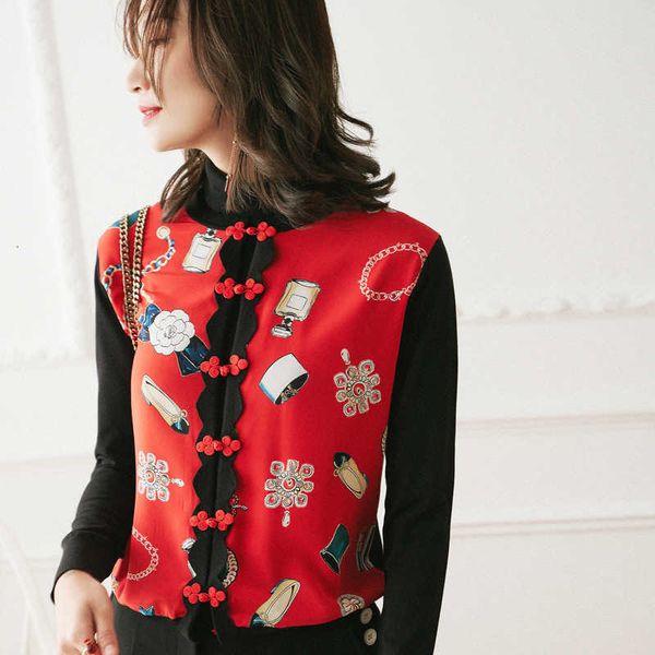 women's knits & tees silk wind slab spring buckles printed woman's blouse red sleeve long mulberry cardigan mesh 7zh3, White
women's knits & tees silk wind slab spring buckles printed woman's blouse red sleeve long mulberry cardigan mesh 7zh3, White