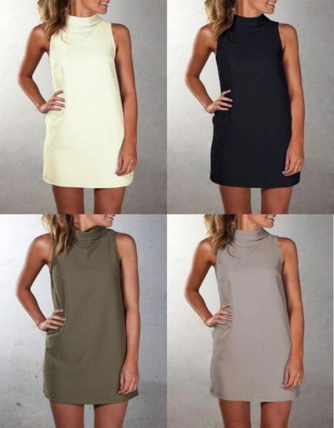 casual dresses half high collar dress sleeveless straight loose temperament fashion ladies summer club party costume, Black;gray
casual dresses half high collar dress sleeveless straight loose temperament fashion ladies summer club party costume, Black;gray