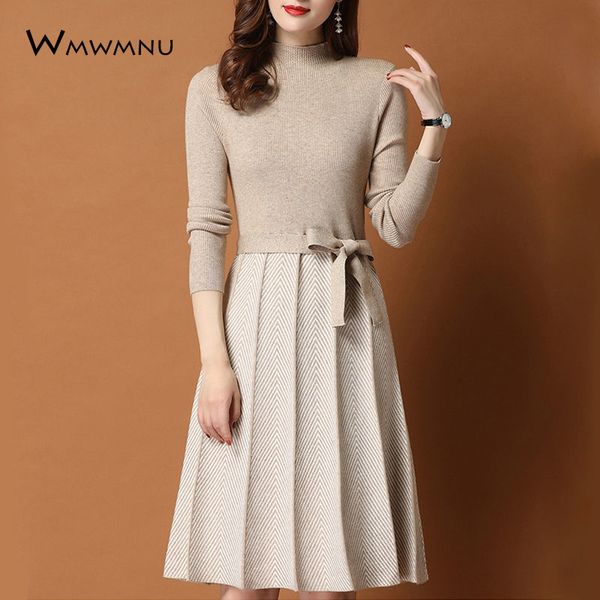 Office Lady Knitted Sweater pleated Dress Female Casual Long Sleeve Midi Dress Elegant Autumn Winter Bottoming Dress women 2021, Black
Office Lady Knitted Sweater pleated Dress Female Casual Long Sleeve Midi Dress Elegant Autumn Winter Bottoming Dress women 2021, Black