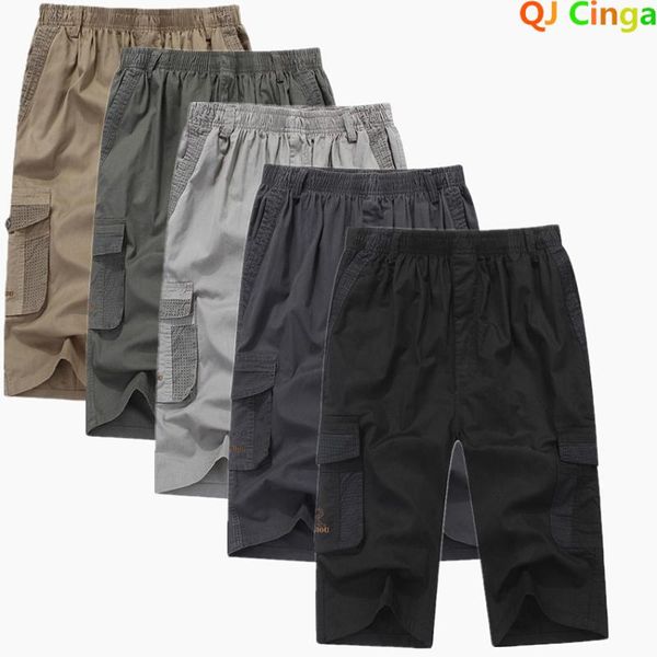 summer men's shorts fashion casual cargo cotton men elastic waist multi pocket slacks loose large size colete 5xl, White;black
summer men's shorts fashion casual cargo cotton men elastic waist multi pocket slacks loose large size colete 5xl, White;black