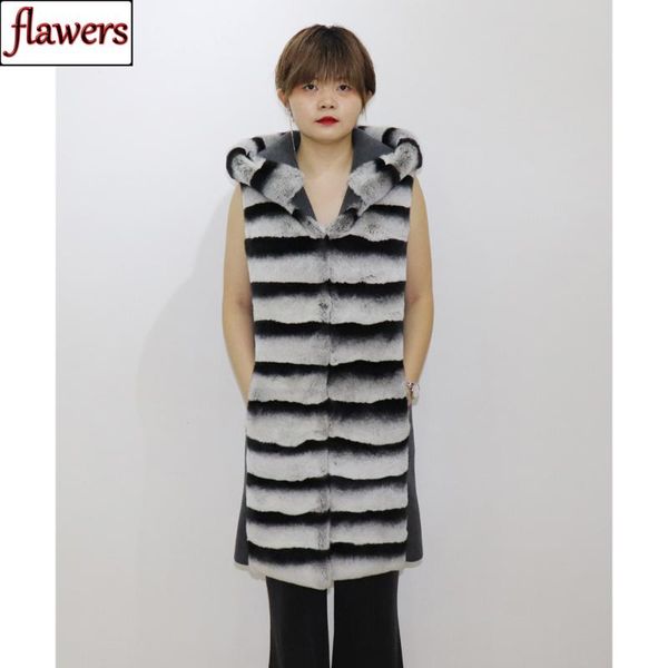 women's fur & faux 2021 brand female winter real vests women warm soft 100% natural rex hooded gilets lady genuine waistcoat, Black
women's fur & faux 2021 brand female winter real vests women warm soft 100% natural rex hooded gilets lady genuine waistcoat, Black