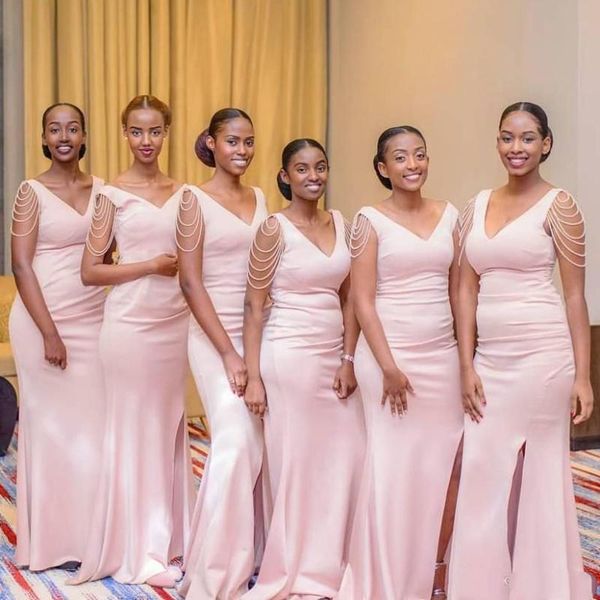 pink v neck bridesmaid dresses mermaid 2021 custom made side slit satin beading tassle plus size maid of honor gown wedding party formal wea, White;pink
pink v neck bridesmaid dresses mermaid 2021 custom made side slit satin beading tassle plus size maid of honor gown wedding party formal wea, White;pink