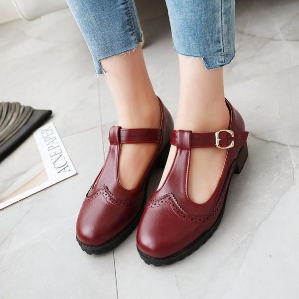 dress shoes us4-11 womens retor brogue t-strap lolita mary janes chunky block mid heel oxfords pumps student vintage 4colors plus size, Black
dress shoes us4-11 womens retor brogue t-strap lolita mary janes chunky block mid heel oxfords pumps student vintage 4colors plus size, Black