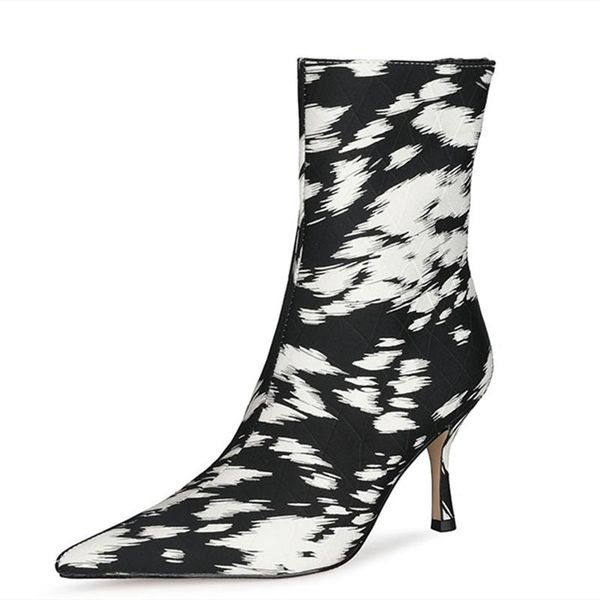 boots fancy short dress for ladies stiletto high heel booty side zip print fashion women ankle pointed t, Black
boots fancy short dress for ladies stiletto high heel booty side zip print fashion women ankle pointed t, Black