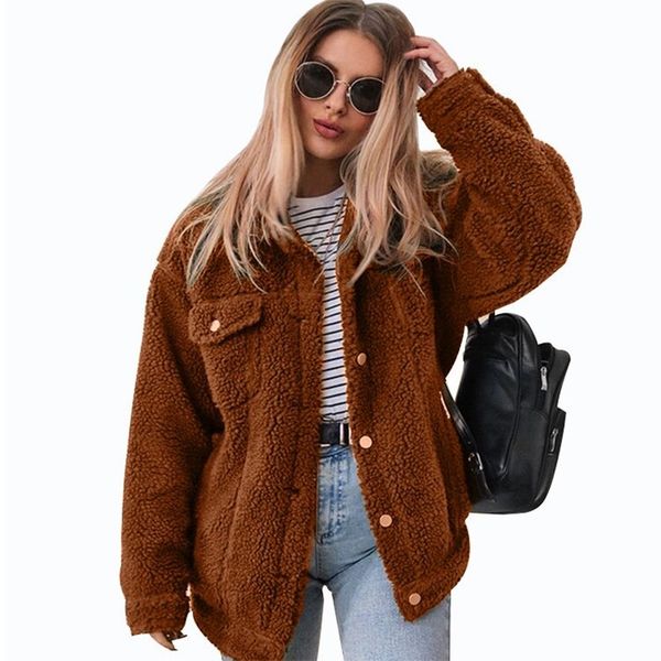 2021 autumn winter women's new imitation lamb wool camel warm jacket soft plush fur jacket, Black;red
2021 autumn winter women's new imitation lamb wool camel warm jacket soft plush fur jacket, Black;red