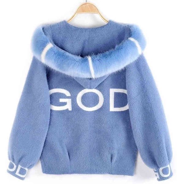 women's sweaters autumn fur collar with hoodie vison cashmere women's jacket korean fashion sleeve long casual cardigan sweater sh, White;black
women's sweaters autumn fur collar with hoodie vison cashmere women's jacket korean fashion sleeve long casual cardigan sweater sh, White;black