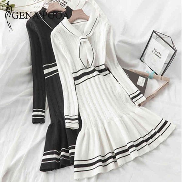 genayooa autumn winter lady women long sleeve thin knitting black v neck vestido party dress korean 210417, Black;gray
genayooa autumn winter lady women long sleeve thin knitting black v neck vestido party dress korean 210417, Black;gray