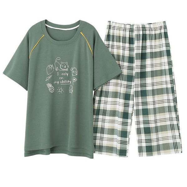 womens pajamas sleepwears sets o neck short sleeve suit plaid shirt loose girls sleepwear summer pijamas home clothes pyjama femme, Black;red
womens pajamas sleepwears sets o neck short sleeve suit plaid shirt loose girls sleepwear summer pijamas home clothes pyjama femme, Black;red