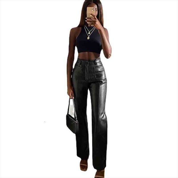 y2k casual pants womens straight long trousers pu leather ankle black slim-fit trousers brown womens high-waist, Black;white
y2k casual pants womens straight long trousers pu leather ankle black slim-fit trousers brown womens high-waist, Black;white