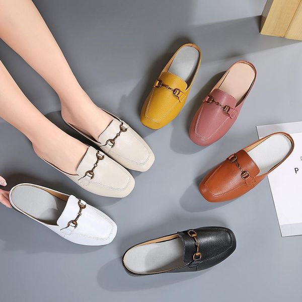 dumyuan 2021 spring half slippers female summer students wear no heel lazy women's sandals and peasy woman shoes, Black
dumyuan 2021 spring half slippers female summer students wear no heel lazy women's sandals and peasy woman shoes, Black