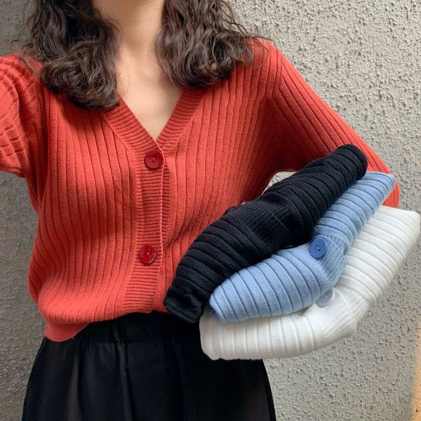 long sleeve winter novelty clothes knitted cardigan for women's sweaters female jersey woman jumper ladies sweater oversize 210412, White;black 
long sleeve winter novelty clothes knitted cardigan for women's sweaters female jersey woman jumper ladies sweater oversize 210412, White;black