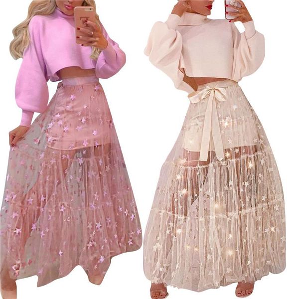 skirts 2021 summer women bowknot maxi skirt boho high wasit sequins long lace saias floor length beach, Black
skirts 2021 summer women bowknot maxi skirt boho high wasit sequins long lace saias floor length beach, Black