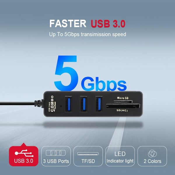 hubs universal mini usb hub 2.0 high speed splitter 3 port with tf sd card reader 6 hab adapter for pc accessories
hubs universal mini usb hub 2.0 high speed splitter 3 port with tf sd card reader 6 hab adapter for pc accessories