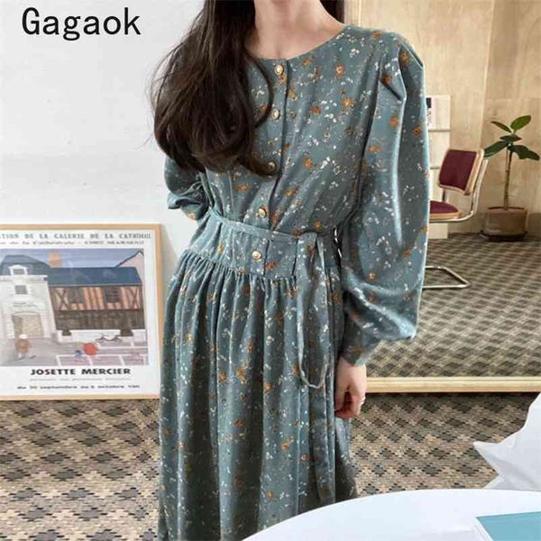 elegant woman dress spring autumn sweet puff sleeve o-neck print midi dresses korean chic fashion wild vestidos 210531, Black;gray
elegant woman dress spring autumn sweet puff sleeve o-neck print midi dresses korean chic fashion wild vestidos 210531, Black;gray