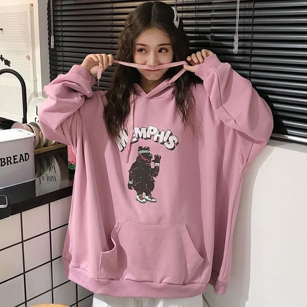women hoodie 2021 fall women's loose sweatshirt printed long sleeve hooded drawstring casual sudadera mujer qn*, Black
women hoodie 2021 fall women's loose sweatshirt printed long sleeve hooded drawstring casual sudadera mujer qn*, Black
