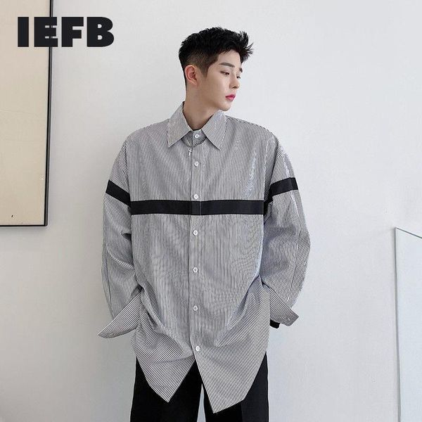 men's shirt 2021 long sleeve spring striped patchwork casual blouse camisa masculina fashion clothing 9y6261 shirts, White;black
men's shirt 2021 long sleeve spring striped patchwork casual blouse camisa masculina fashion clothing 9y6261 shirts, White;black