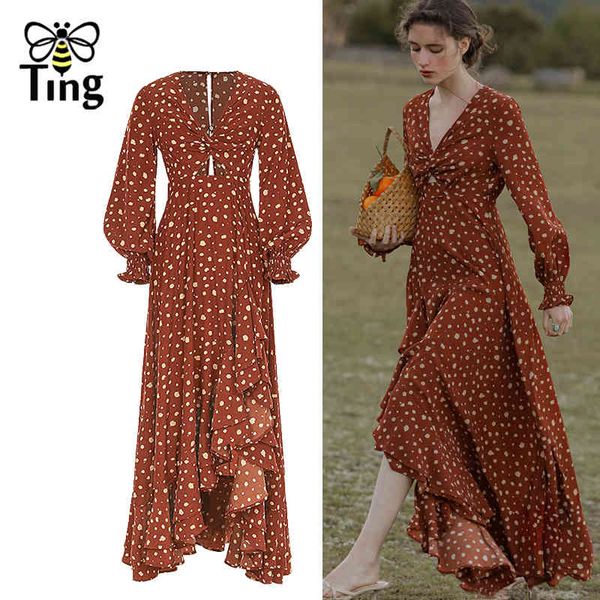 victorian elegant polka dot cottagecore ruffles chic maxi long party dresses v neck cut out casual boho vestidos z 210513, Black;gray
victorian elegant polka dot cottagecore ruffles chic maxi long party dresses v neck cut out casual boho vestidos z 210513, Black;gray
