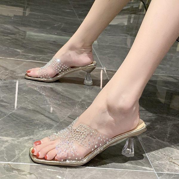 string crystal transparent square heel high heels slippers women 2021 summer shoes woman wild open toe sweet ladies female, Black
string crystal transparent square heel high heels slippers women 2021 summer shoes woman wild open toe sweet ladies female, Black