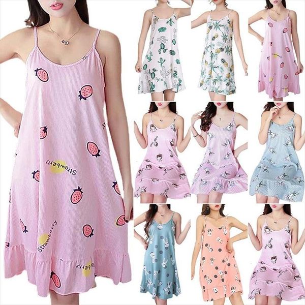 loose sling nighwear summer womens sleepwears cartoon fruit print striped sleevesless gd nightwear cotton round neck pink, Black;red
loose sling nighwear summer womens sleepwears cartoon fruit print striped sleevesless gd nightwear cotton round neck pink, Black;red