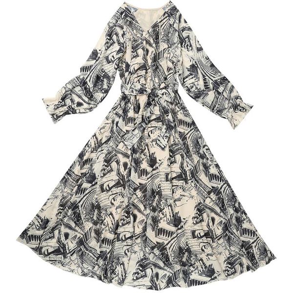 casual dresses large size full sleeve chiffon dress women 2021 summer floral long simple big swing a-line s674, Black;gray
casual dresses large size full sleeve chiffon dress women 2021 summer floral long simple big swing a-line s674, Black;gray