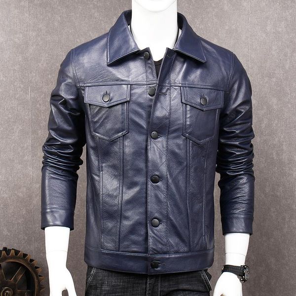 men's leather & faux quality men natural cowhide pilot jacket slim fit motor biker windbreaker coat man casual genuine 5xl, Black
men's leather & faux quality men natural cowhide pilot jacket slim fit motor biker windbreaker coat man casual genuine 5xl, Black