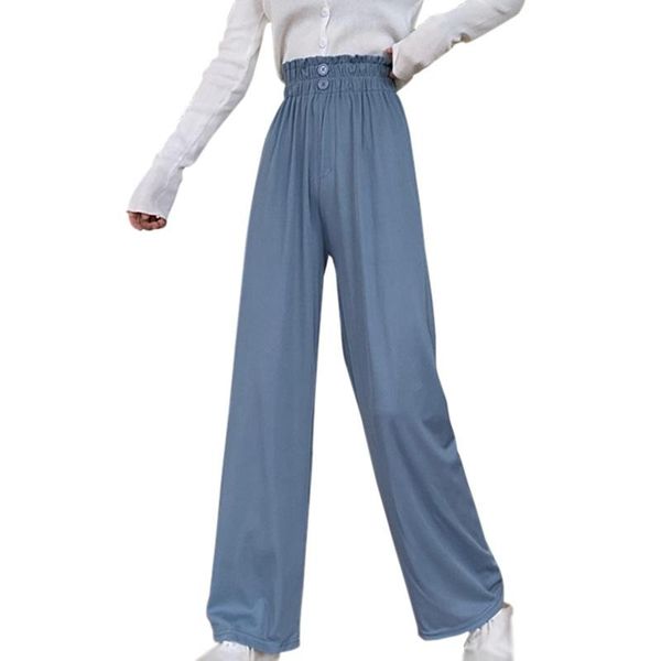 high waist wide leg pants women elastic casual pantalones korean style loose solid trouser women's & capris, Black;white
high waist wide leg pants women elastic casual pantalones korean style loose solid trouser women's & capris, Black;white