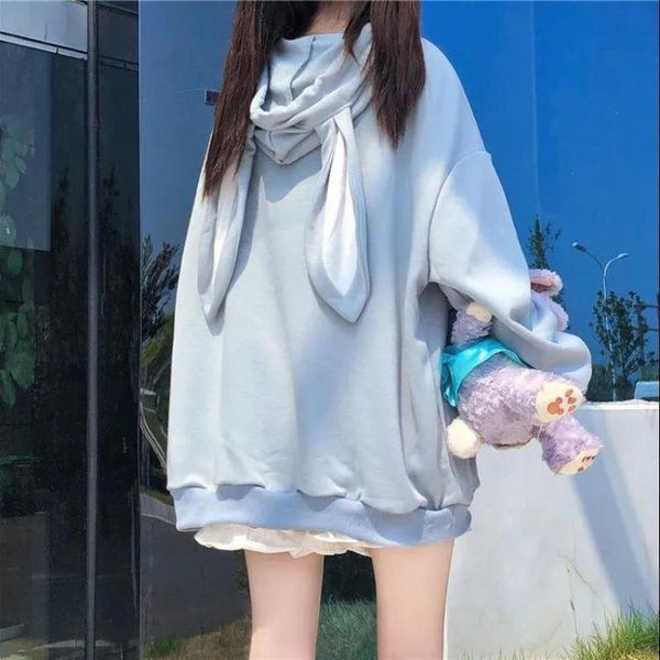 women's hoodies & sweatshirts japanese cute ears hoodie street hip-hop harajuku kawaii hooded loose plus size casual long-sleeved, Black
women's hoodies & sweatshirts japanese cute ears hoodie street hip-hop harajuku kawaii hooded loose plus size casual long-sleeved, Black