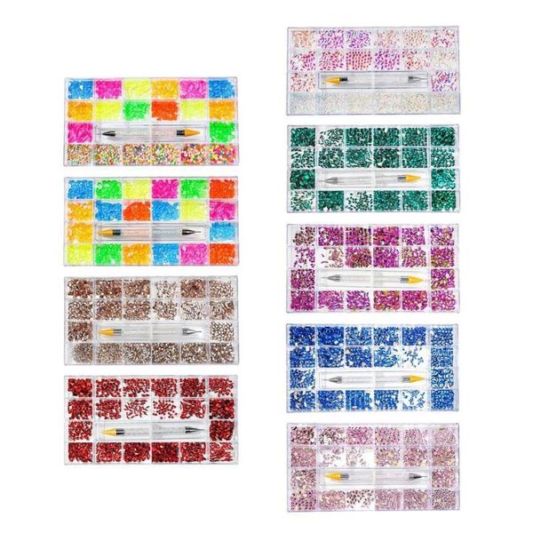 nail art rhinestone crystals lattice jewelry box double pen 21 flat set grid glass drill polish point c5p8 decorations, Silver;gold 
nail art rhinestone crystals lattice jewelry box double pen 21 flat set grid glass drill polish point c5p8 decorations, Silver;gold