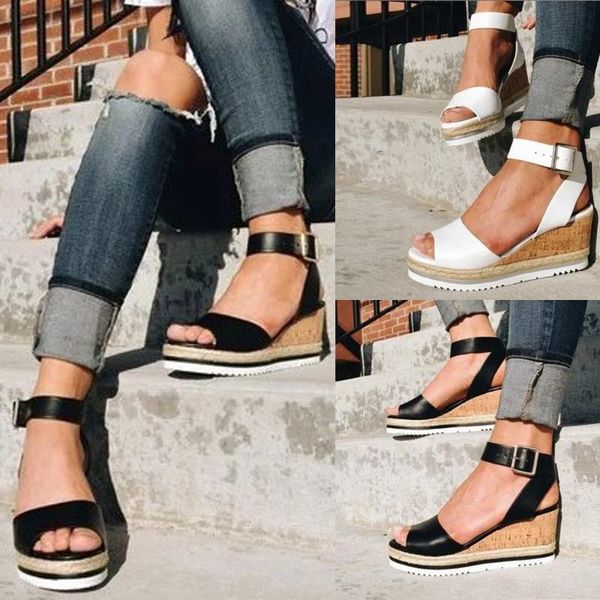 retro womens sandals fashion fish mouth open toe ankle platform wedges shoes casual ladies roman summer c#, Black
retro womens sandals fashion fish mouth open toe ankle platform wedges shoes casual ladies roman summer c#, Black
