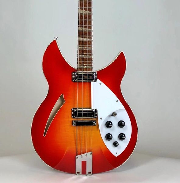4005 4 strings cherry sunburst fire glo electric bass guitar semi hollow body, vintage yellow triangle mop inlay, checkerboard binding, sand
4005 4 strings cherry sunburst fire glo electric bass guitar semi hollow body, vintage yellow triangle mop inlay, checkerboard binding, sand