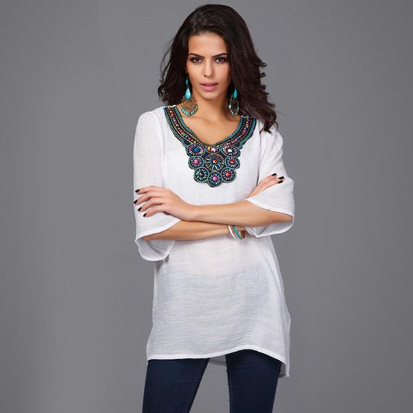 women's blouses & shirts woman summer 2021 blusas vintage floral printed elegant casual loose plus size fashion women, White
women's blouses & shirts woman summer 2021 blusas vintage floral printed elegant casual loose plus size fashion women, White