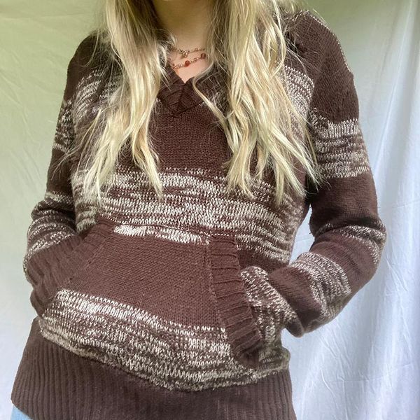 women's sweaters women casual hooded sweater color block striped long sleeve autumn wild leisure style fitting adults knitted pullover, White;black
women's sweaters women casual hooded sweater color block striped long sleeve autumn wild leisure style fitting adults knitted pullover, White;black