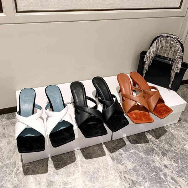 high edition bf sheepskin crossed with square head, open toe high heel far sandals, muller sandals and slippers yw yw, Black
high edition bf sheepskin crossed with square head, open toe high heel far sandals, muller sandals and slippers yw yw, Black