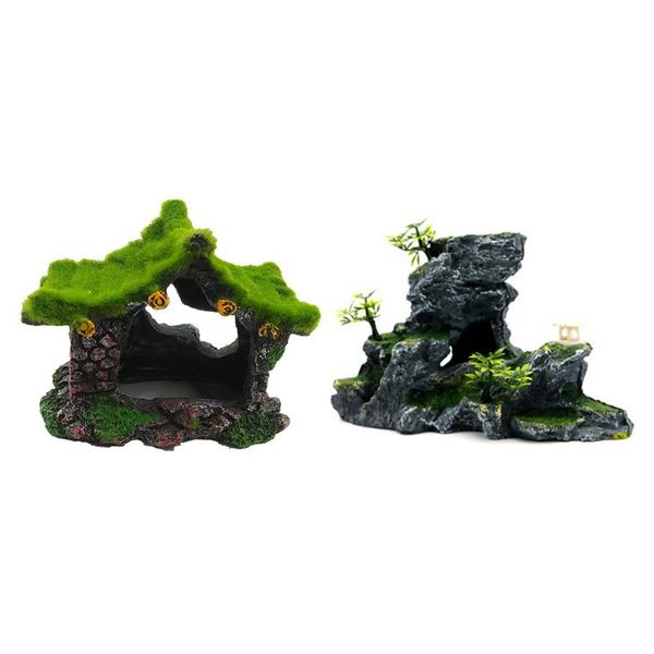 resin rockery aquarium decoration artificial mountain with house hollow hiding decorations
resin rockery aquarium decoration artificial mountain with house hollow hiding decorations