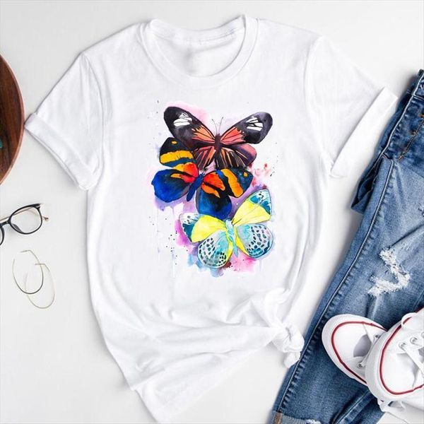 graphic butterfly travel holiday kawaii women t shirt fashion print short sleeve summer female clothes tees, White
graphic butterfly travel holiday kawaii women t shirt fashion print short sleeve summer female clothes tees, White