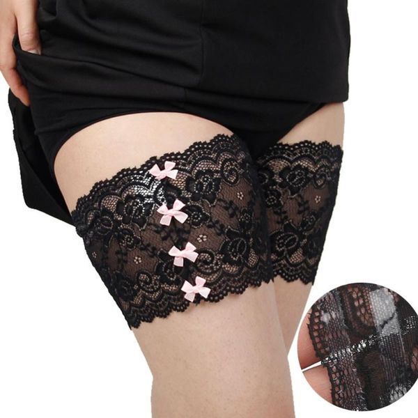 anti chafing thigh bands bows women lace friction protection silicon non-slip socks & hosiery, Black;white
anti chafing thigh bands bows women lace friction protection silicon non-slip socks & hosiery, Black;white