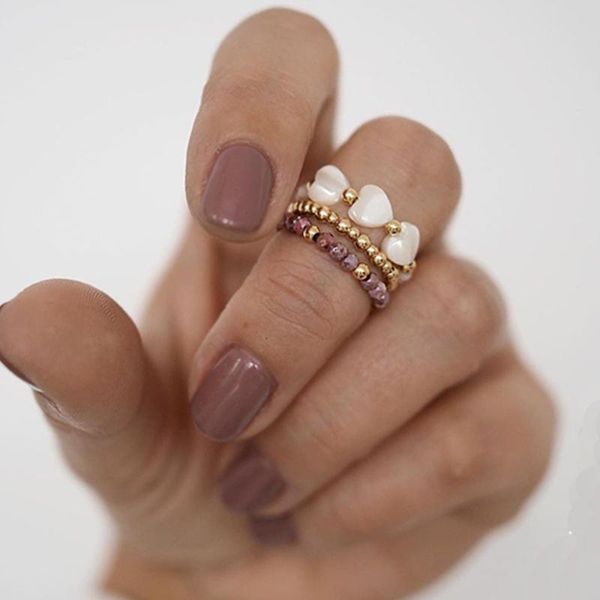 cluster rings french elegant moonstone natural stone for women three love heart shaped beaded ring elastic adjustable sweet jewelry gift, Golden;silver
cluster rings french elegant moonstone natural stone for women three love heart shaped beaded ring elastic adjustable sweet jewelry gift, Golden;silver