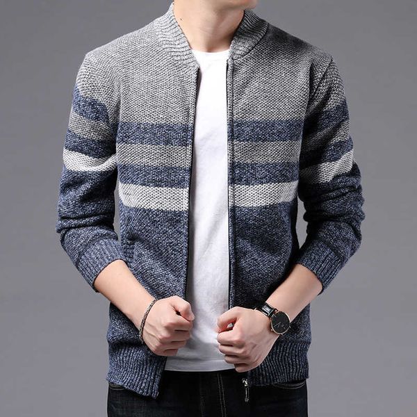 browon korean clotnes men wintersmart casual knitted patchwork cardigan sweater fashion thick zipper up clothing 210909, White;black
browon korean clotnes men wintersmart casual knitted patchwork cardigan sweater fashion thick zipper up clothing 210909, White;black