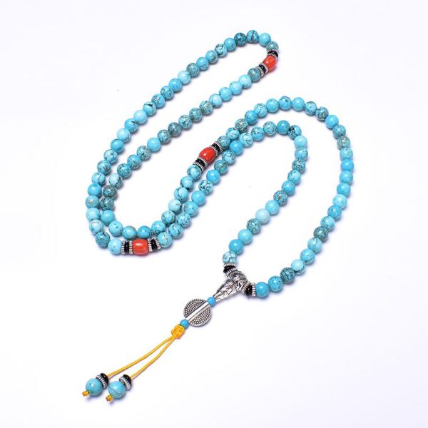 pendant necklaces 8mm turquiose stone necklace 108 japamala prayer beads tibetan buddhism meditation yoga jewelry relax mala, Silver
pendant necklaces 8mm turquiose stone necklace 108 japamala prayer beads tibetan buddhism meditation yoga jewelry relax mala, Silver