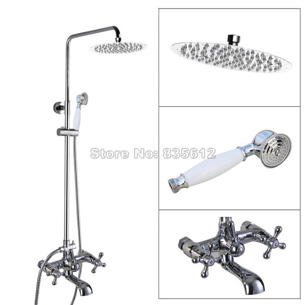 chrome brass bathroom shower rainfall faucet set with dual handle bathtub mixer tap + ceramic handheld spray wcy322 sets
chrome brass bathroom shower rainfall faucet set with dual handle bathtub mixer tap + ceramic handheld spray wcy322 sets