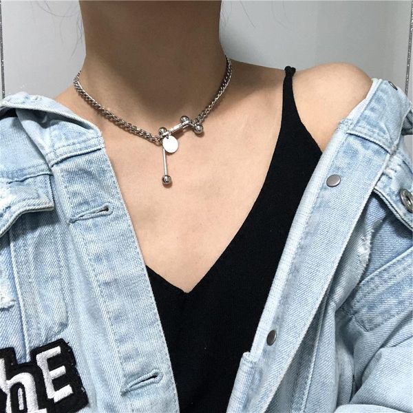 chokers 2021 tend hip hop punk steel titanium metal women's necklace personality dumbbell choker clavicle chain jewelry, Golden;silver
chokers 2021 tend hip hop punk steel titanium metal women's necklace personality dumbbell choker clavicle chain jewelry, Golden;silver