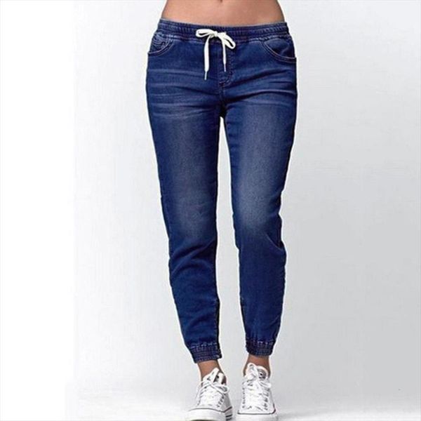 solid color drawstring ankle womens jean tie slim stretchy plus size denim pants, Blue
solid color drawstring ankle womens jean tie slim stretchy plus size denim pants, Blue