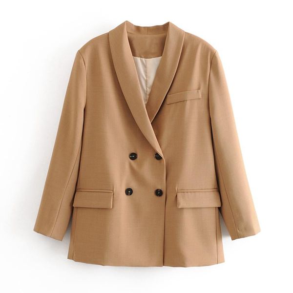 fashion pink and khaki blazer women double breasted casual office coat lady shawl collar elegant feminino 2021 women's suits & blazers, White;black
fashion pink and khaki blazer women double breasted casual office coat lady shawl collar elegant feminino 2021 women's suits & blazers, White;black
