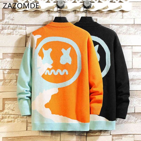 harajuku men's pullover, fashion stitched knitted sweater, loose round neck, casual coat, street cloth, 2021, White;black
harajuku men's pullover, fashion stitched knitted sweater, loose round neck, casual coat, street cloth, 2021, White;black