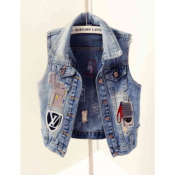 women's vests fashion short denim vest women spring summer harajuku plus size sleeveless slim broken hole jeans ladies waistcoats, Black;white
women's vests fashion short denim vest women spring summer harajuku plus size sleeveless slim broken hole jeans ladies waistcoats, Black;white