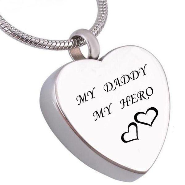 pendant necklaces "my daddy my hero " cremation urn necklace for dog ash jewelry memorial keepsake with engrave, Silver
pendant necklaces "my daddy my hero " cremation urn necklace for dog ash jewelry memorial keepsake with engrave, Silver