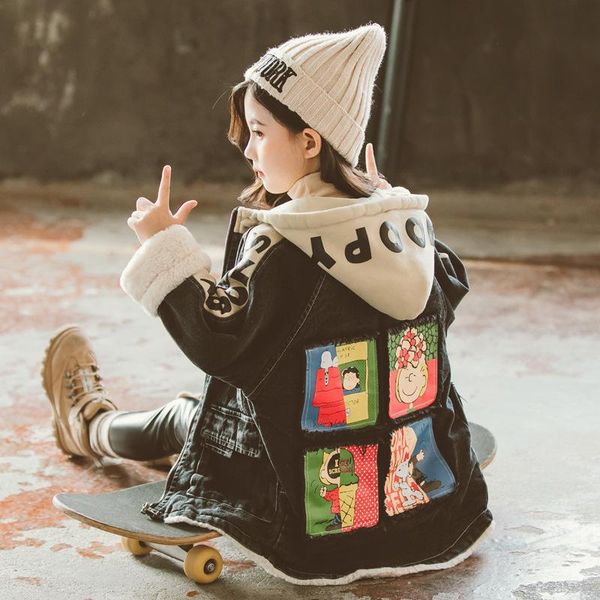 fleece warm thicken girls denim jackets hoodie autumn winter spring big fashion graffiti jean coat, Blue;gray
fleece warm thicken girls denim jackets hoodie autumn winter spring big fashion graffiti jean coat, Blue;gray